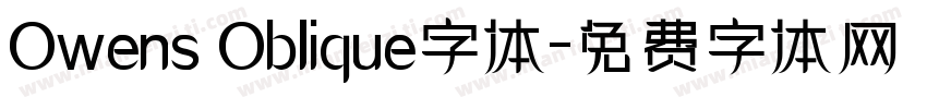 Owens Oblique字体字体转换